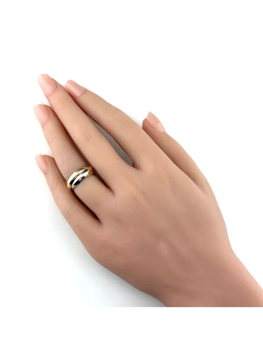 Cartier Trinity Yellow Gold Pink White Ring Three